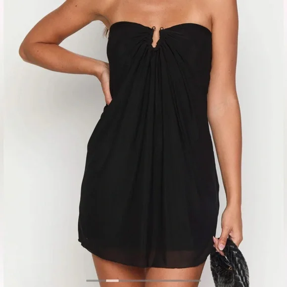 Antoine Black Strapless Mini - Picture 4 of 5